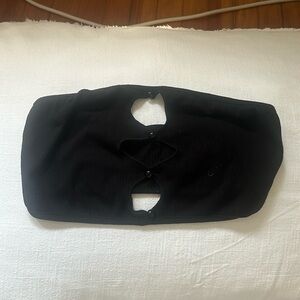 Black tube top with cut outs